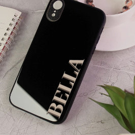 Para iPhone 14 De Case-Mate Funda moderno negro inicial mínimo contemporáneo-M