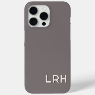 Para iPhone 15 Pro Max Funda monograma minimalista Cappuccino Cream