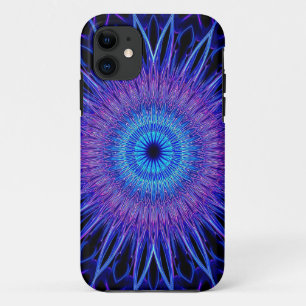 Para iPhone 11 Funda Psychedelic Blue Mandala Mobile