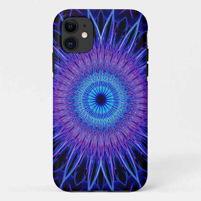 De Case-Mate Para iPhone Funda Psychedelic Blue Mandala Mobile (Reverso)