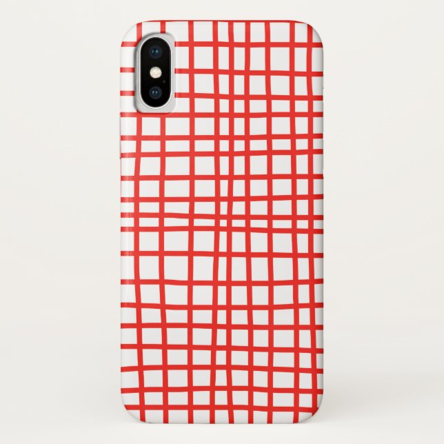 De Case-Mate Para iPhone Funda Red Gingham Handmade (Reverso)