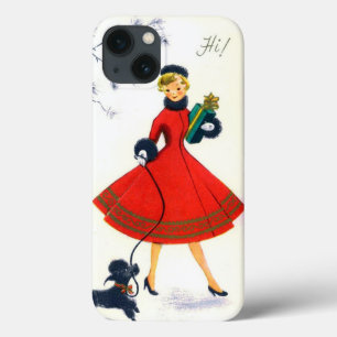Funda Retro Vintage Christmas Lady X
