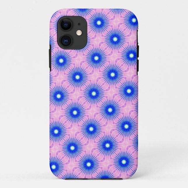 De Case-Mate Para iPhone funda rosa y azul hipnótico (Reverso)
