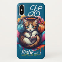Graffiti Kitty Vibe Funda - Brown Tabby