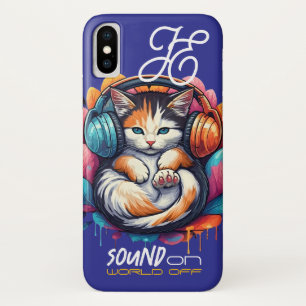 Para iPhone X Graffiti Kitty Vibe Funda - Calico