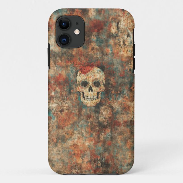 De Case-Mate Para iPhone Grunge Skull Art Mobile Funda (Reverso)