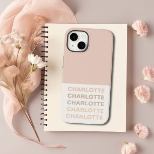 Para iPhone 14 De Case-Mate Monograma Neutral moderno Funda Minimalista elegan