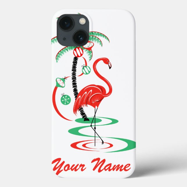 De Case-Mate Para iPhone Navidades rojos Flamingo Nombre iPad Mini funda (Reverso)
