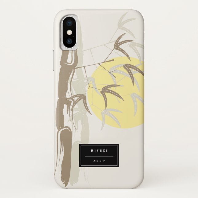 De Case-Mate Para iPhone Oriental Sunrise Bamboo Garden Artistic Zen Funda (Reverso)