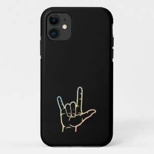 Para iPhone 11 Pastel ASL te amo Personalizado Funda