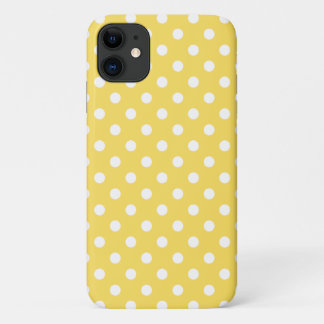 Para iPhone 11 Polka Dot iPhone, Plus & Pro funda en amarillo lim