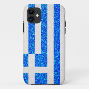 Para iPhone 11 Purpurina bandera griega funda iphone5
