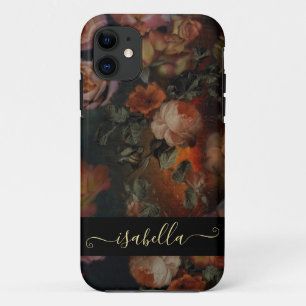 Para iPhone 11 Rosas En Colores Caídos Vintage Funda Jardín Botán