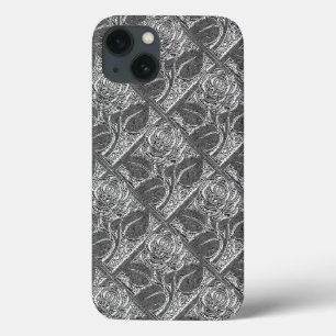 Rosas metalizado-05-Silver-Galaxy Note4 Funda