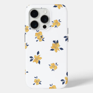 Para iPhone 15 Pro Sunny Bloom - Funda floral amarillo