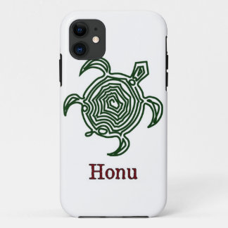 Para iPhone 11 Tortuga marina tribal hawaiana en iPho, Funda verd