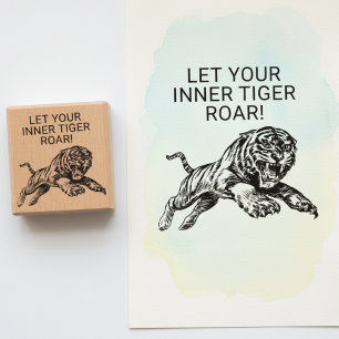 De Caucho Deja que tu tigre interior rugir Sello inspiracion