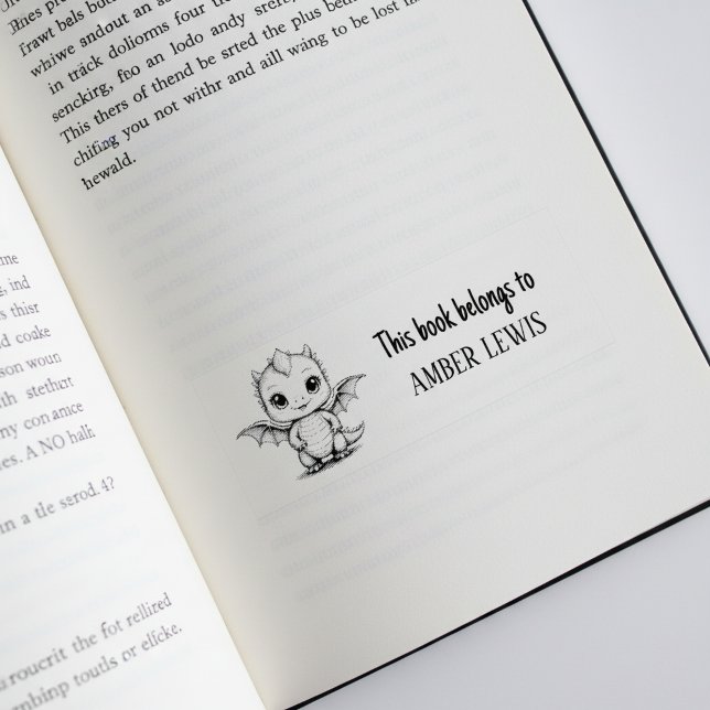 De Caucho Dragón Bonito Este Libro Pertenece A Sello (Subido por el creador)