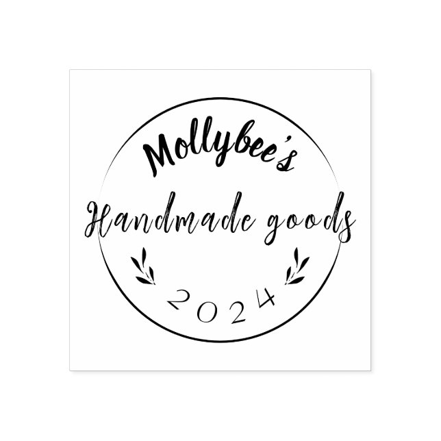 De Caucho Hermoso sello comercial hecho a mano por un Person (Impresión)