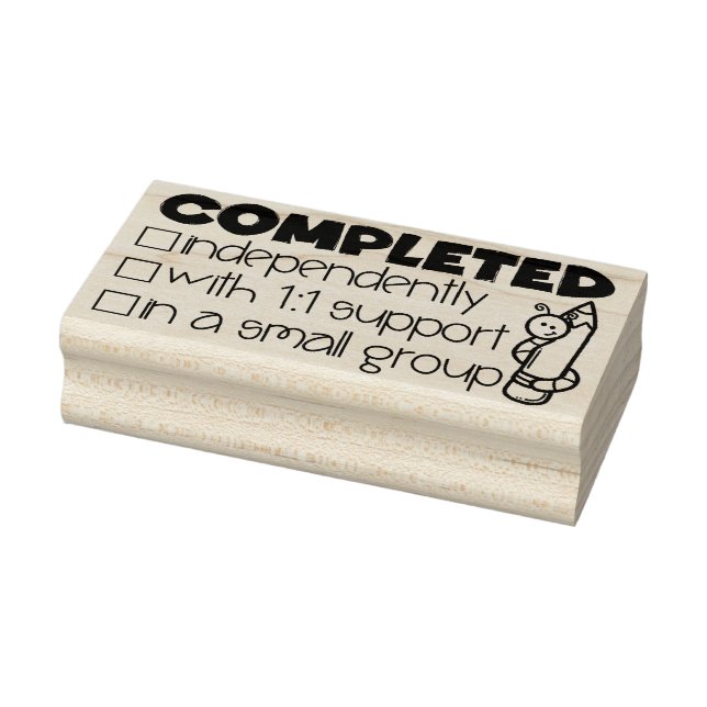 De Caucho Sello docente completado (Sello)