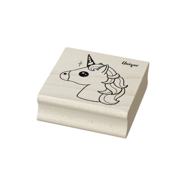 De Caucho Sello unicornio único: cumpleaños, dulces, gracias (Sello)