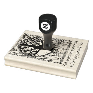 De Caucho Sello verde del proverbio del árbol