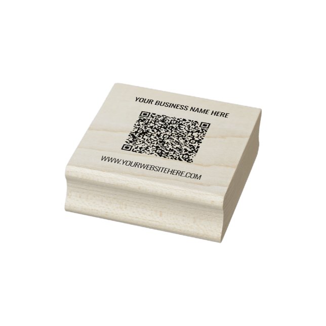 De Caucho Su código QR Nombre sitio web Sello profesional (Sello)
