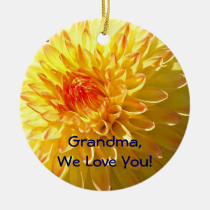 De Cerámica Abuela te queremos! Adorno naranja amarillo
