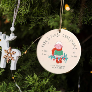 De Cerámica Adorable Cordero Adorno del Primer Navidad del Beb