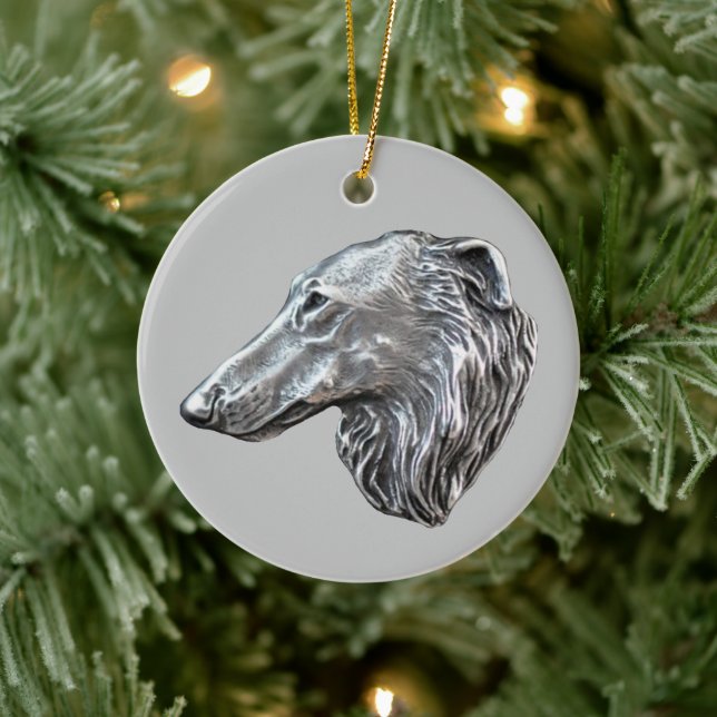 De Cerámica Adorno Borzoi (Árbol)