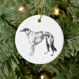 De Cerámica Adorno Borzoi Martynow