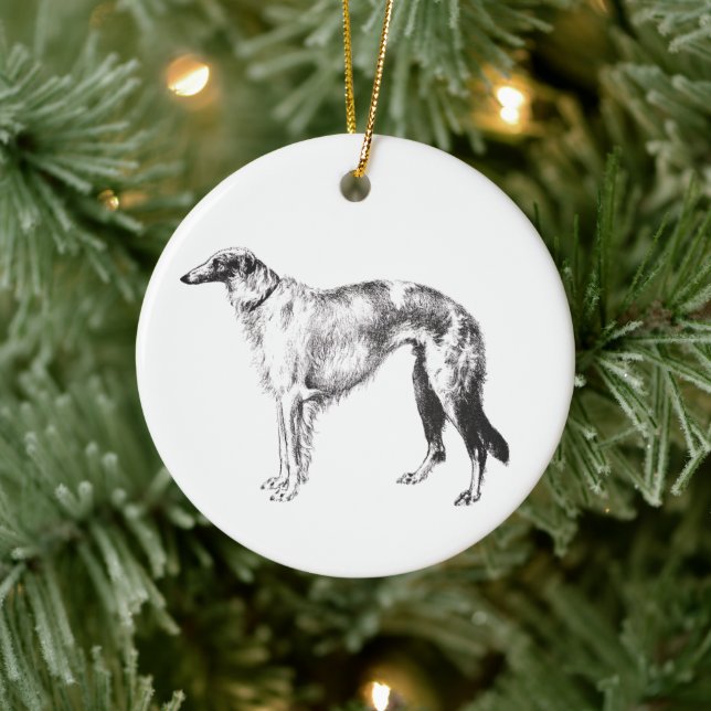 De Cerámica Adorno Borzoi Martynow (Árbol)