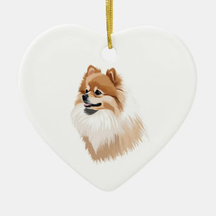 De Cerámica Adorno cerámico perro Pomerania