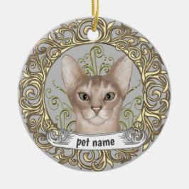 De Cerámica Adorno conmemorativo cariñoso para gato abisinio