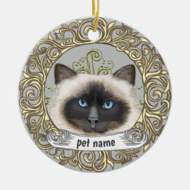 De Cerámica Adorno conmemorativo cariñoso para gato Birmano