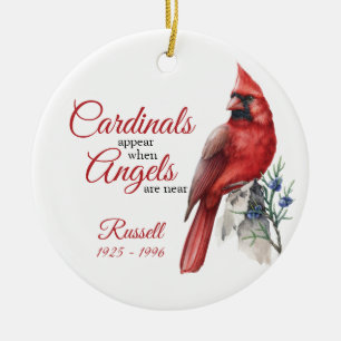De Cerámica Adorno conmemorativo del cardenal con nombre y fot