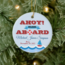 Adorno conmemorativo del primer año del bebé náuti
