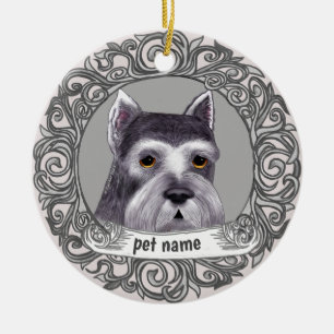 De Cerámica Adorno conmemorativo para amantes del perro Schnau