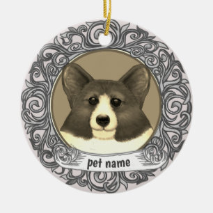 De Cerámica Adorno conmemorativo para amantes del perro Welsh