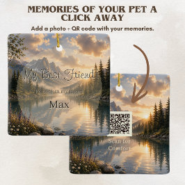 De Cerámica Adorno conmemorativo para mascotas con código QR P