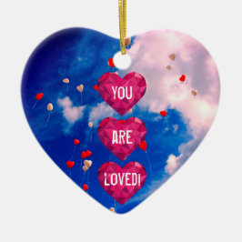 De Cerámica Adorno Corazones en el Cielo Te Aman