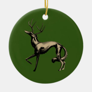 De Cerámica Adorno DeerZoi Verde
