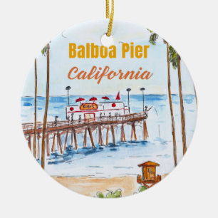 De Cerámica Adorno del Muelle Balboa Newport Beach