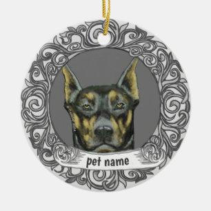 De Cerámica Adorno Doberman Recuerdo Amoroso