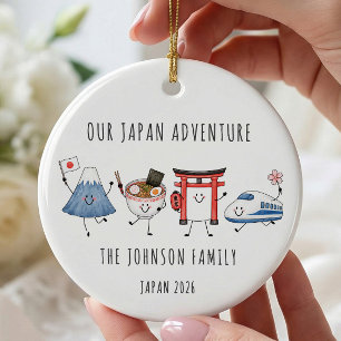 De Cerámica Adorno Familiar Aventura Japón