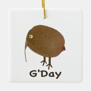 De Cerámica Adorno Kiwi Fruta Pájaro G'Day