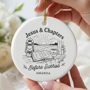 De Cerámica Adorno Lector Cristiano Jesús y Capítulos