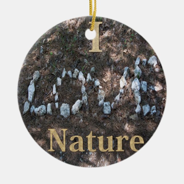 De Cerámica Adorno Me Encanta la Naturaleza (Frente)
