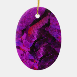 De Cerámica Adorno Oval Purple Pleaser