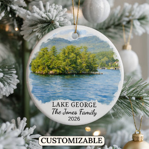 De Cerámica Adorno Personalizado del Lago George, Nueva York P